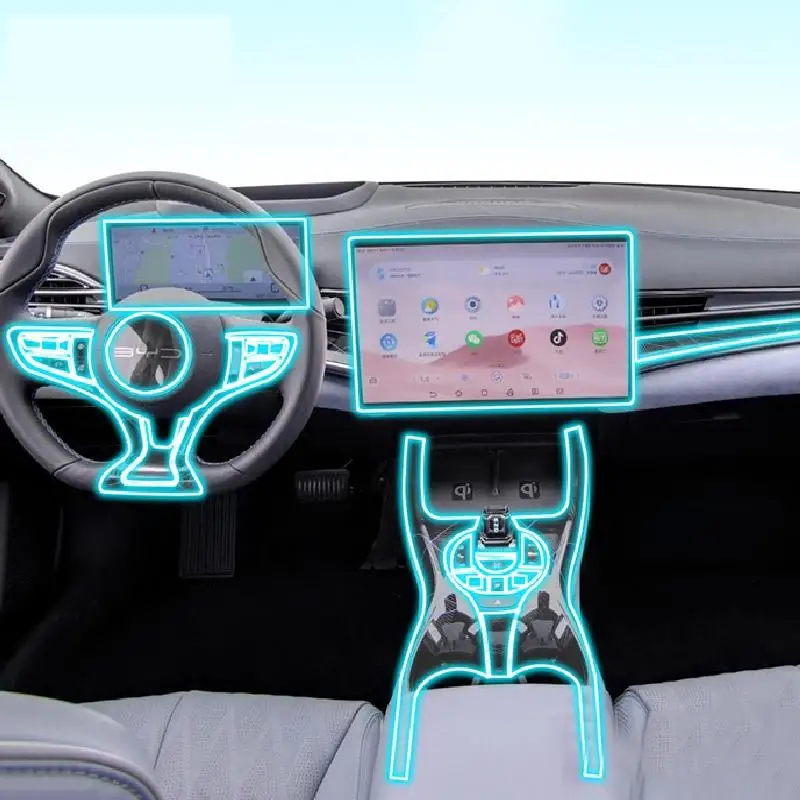 

For BYD Seal 2022-2023Car Interior Center console Transparent PPF-TPU Protective film Anti-scratch Repair film Accessories refit