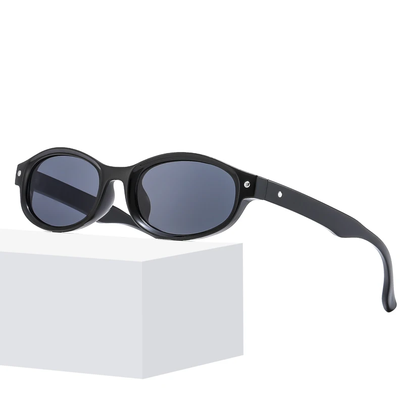 Candy Color Brand Outdoor Eyewear Fashion Oval Sunglasses Women 2024 Mi Nail Design New Stylish Trendy UV400 Protection Shades
