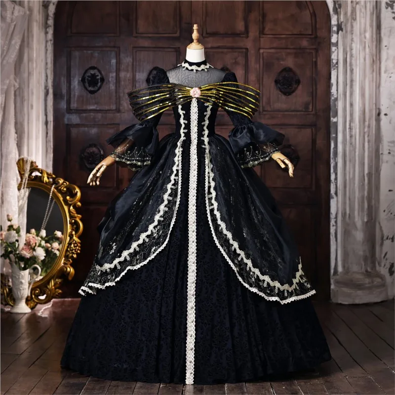 

Black-themed film and television photo shoots opera shows masquerade balls dresses