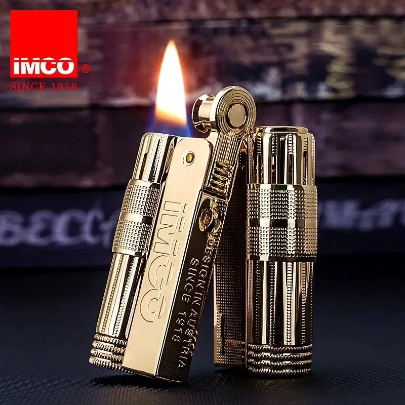 2024 IMCO 6700 Vintage Stainless Steel Metal Lighter Austrian Gasoline Grinding Wheel Lighter Kerosene Series Genuine With Box