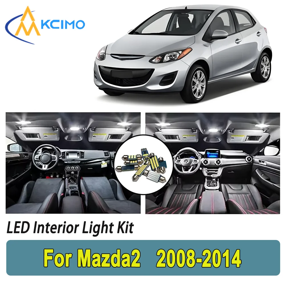 

New Light Bulb For Mazda2 (2008-2014) Premium Bright LED Interior Dome Map Trunk Light Kit Car Led Lamps Car LED Lights Canbus