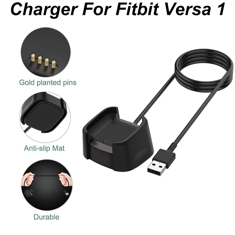 For Fitbit versa1lite (not available for versa2) Charger Cable Smartwatch Replacement Charger (3.3FT/1M)