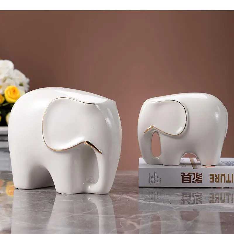 Ceramics Elephant Phnom Penh Multicolor Desktop Ornament Auspicious Crafts Animal Statue Gift Home Decor Accessories