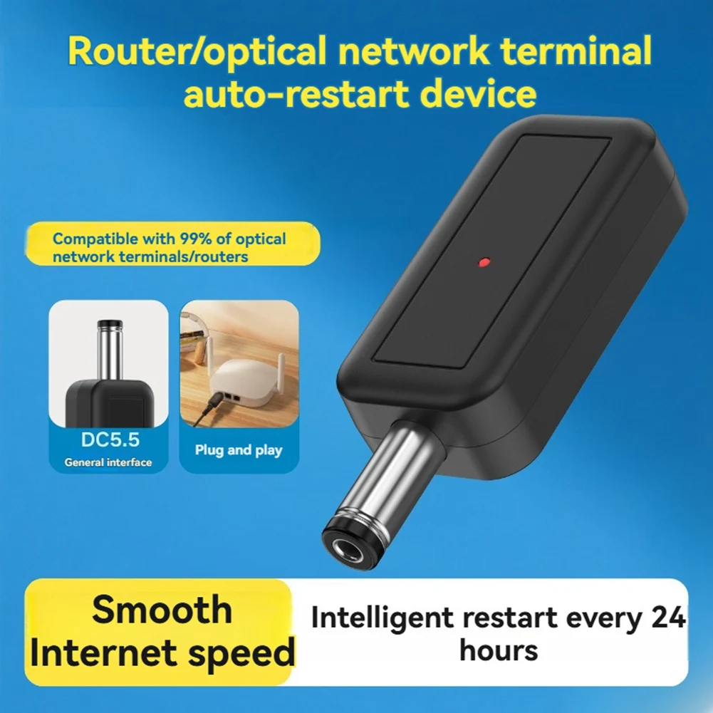 DC 5V-15V Auto Reboot Router WiFi Reset Router 24H Automatic Power Off Reset Tool 5Restart Control Line