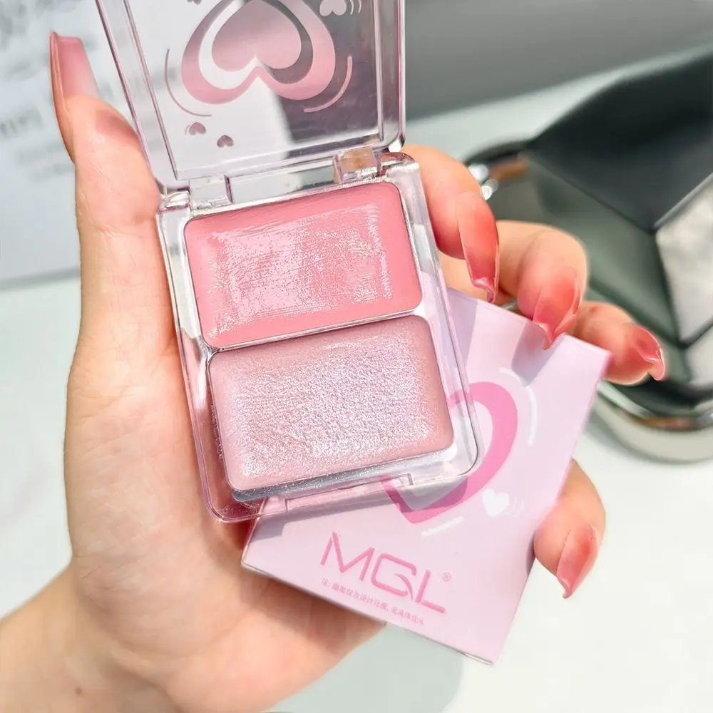 신제품 2색 워터 라이트 치크 블러쉬 보습 고광택 크림 블러쉬 오래 지속되는 방수 메이크업 얼굴용 메이크업