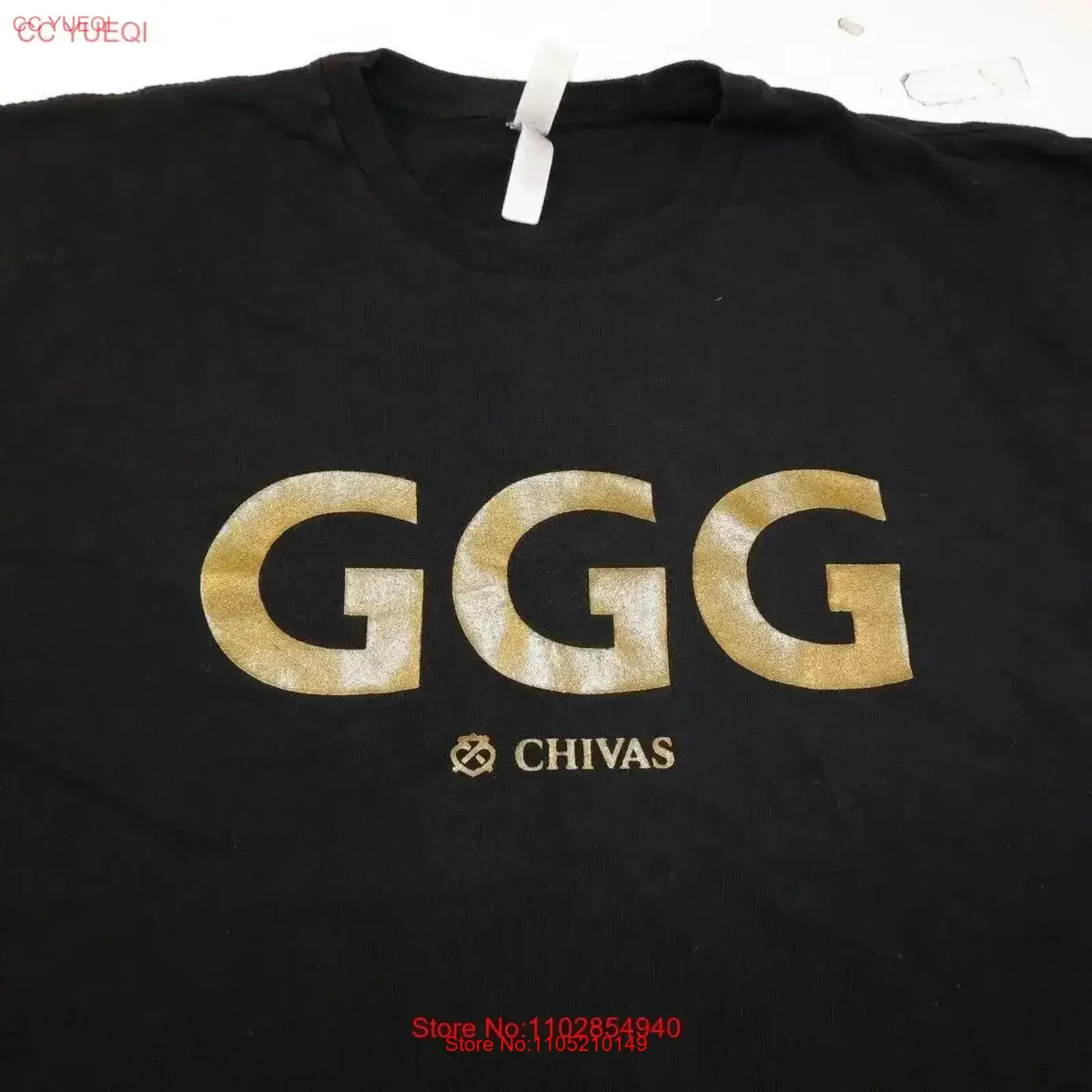 GGG CHIVAS uísque FIGHT CLUB GENNADY GOLOVKIN BOXER BOXING Camiseta masculina preta vintage lavada moda elegante e macia streetwear