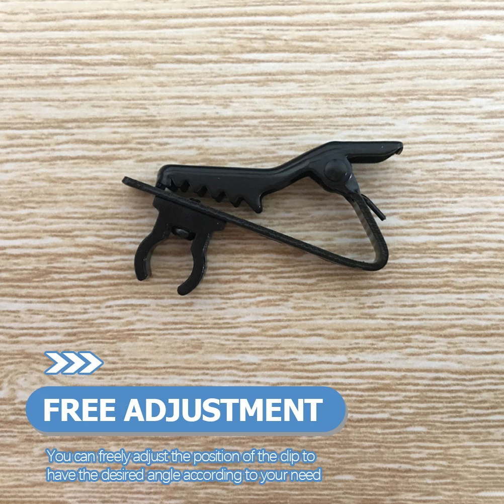 

15pcs Microphone Clips Adjustable Angle Universal Most Mics Wireless Lavalier Small Mic Collar Holder Accessories Iron