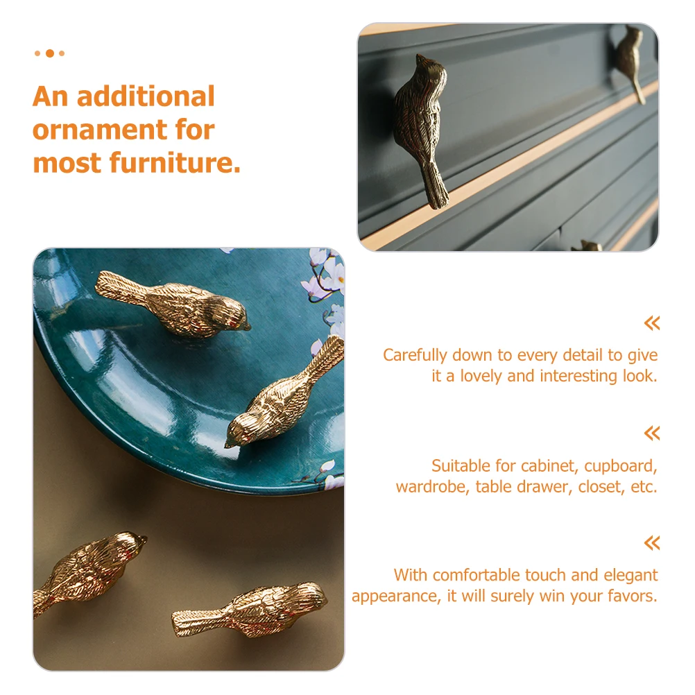 

1pc Cute Bird Design Cabinet Handles Drawer Pulls Wardrobe Closet Furniture Hardware Decorative Easy Install Comfort