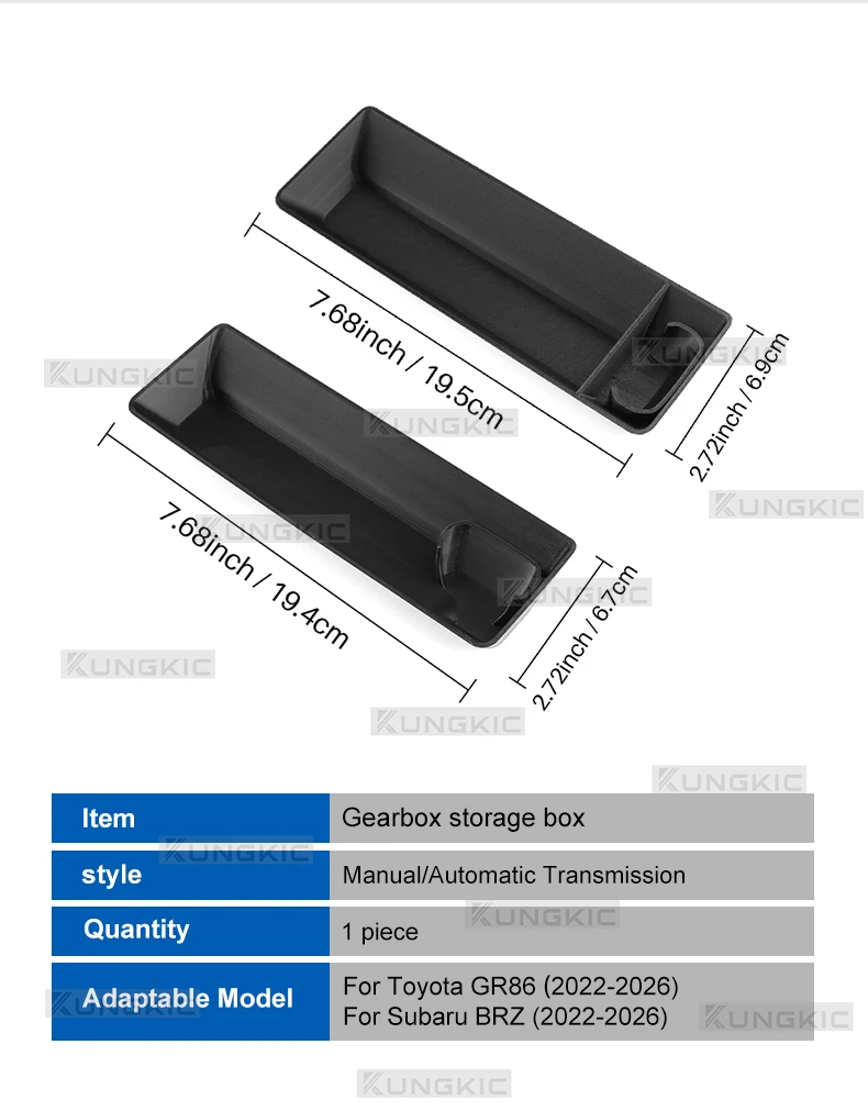 Mittelkonsolen-Aufbewahrungsbox für Subaru BRZ ZD8 Toyota GR86 ZN8 2022 2023 2024 2025 2026 Auto-/Manuelle Schaltung ABS Auto-Organizer-Ablage – Detail 6