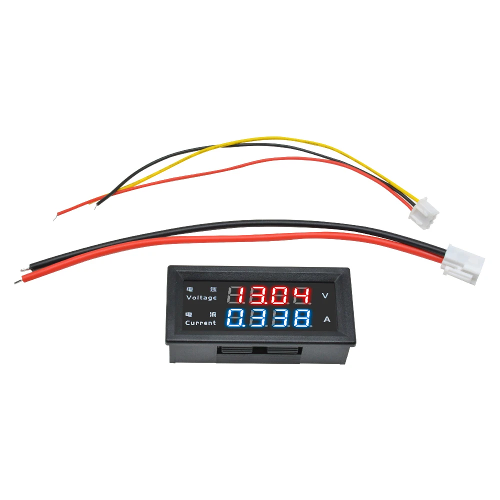 M4430 DC 0-100V 10A Electronic Digital Voltmeter Ammeter Red Blue LED Display Voltage Current Meters Tester Detector