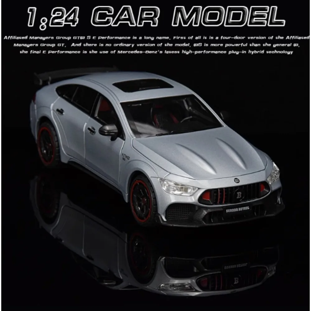

1:24 Metal Simulation Brabus 900 AMG GT63 Alloy Car Toy Model Collection Automobile Ornaments 6 Open Door Foldable Side-Mirrors