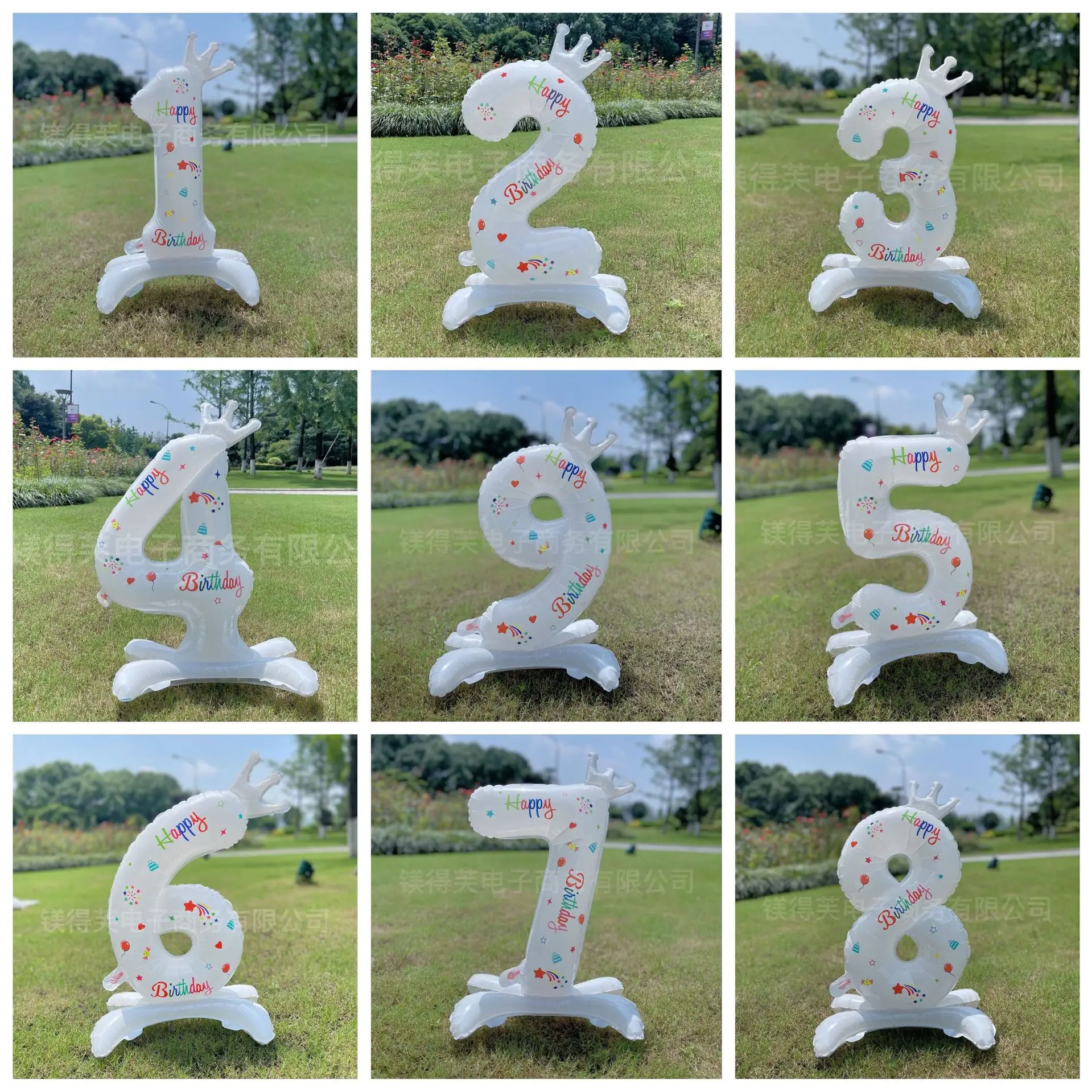 32Inch Foil Birthday Balloons Helium Standing Number Balloon 0-9 Happy Birthday Wedding Party Decorations Shower Figures Globos