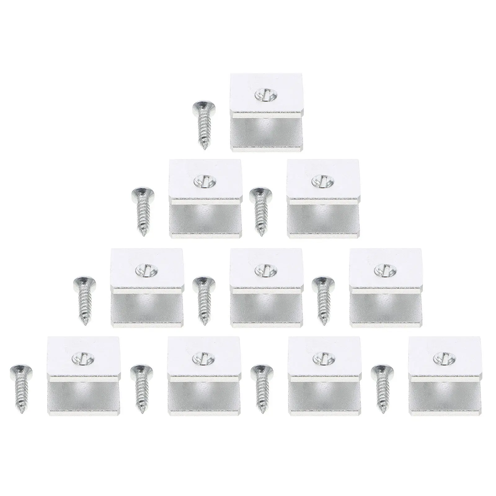 

10 шт. зажимов для полок для стекла 6-8 мм, гладкие полированные кронштейны-зажимы для стекла, фиксаторы для плавающих полок, устойчивые к коррозии, для крепления