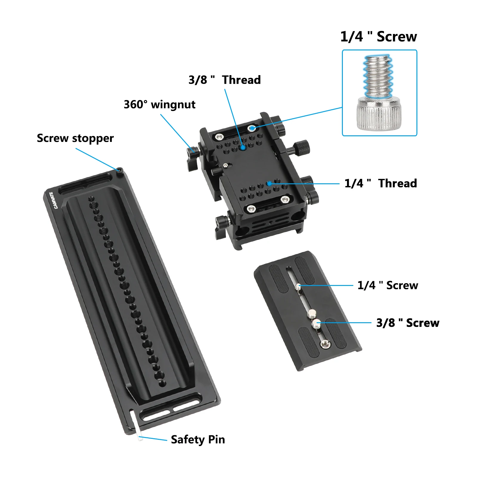 HDRIG uniwersalny System płyt bazowych 15mm wspornik szyny ARRI QR mocowanie płyty do Sony Panasonic Canon Camera szybkozwalająca