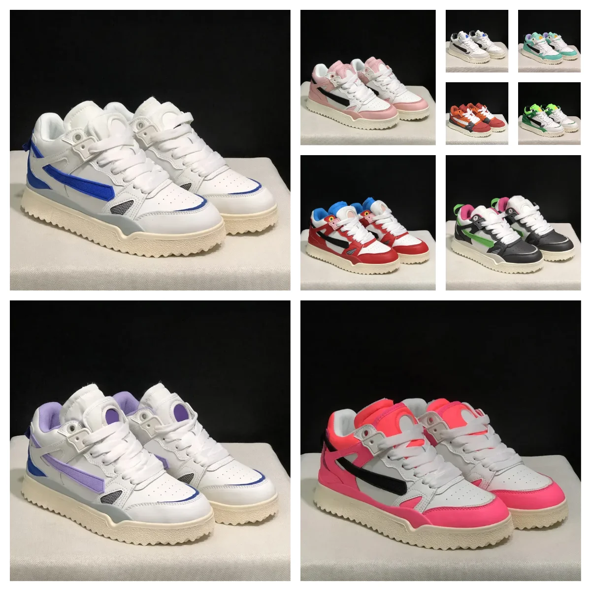 

Chunky Sole Fashion Sneakers Unisex Retro Running Style Shoes Breathable Mesh Upper Comfort Cushion ‮54-63 ezis OFF-WHITE