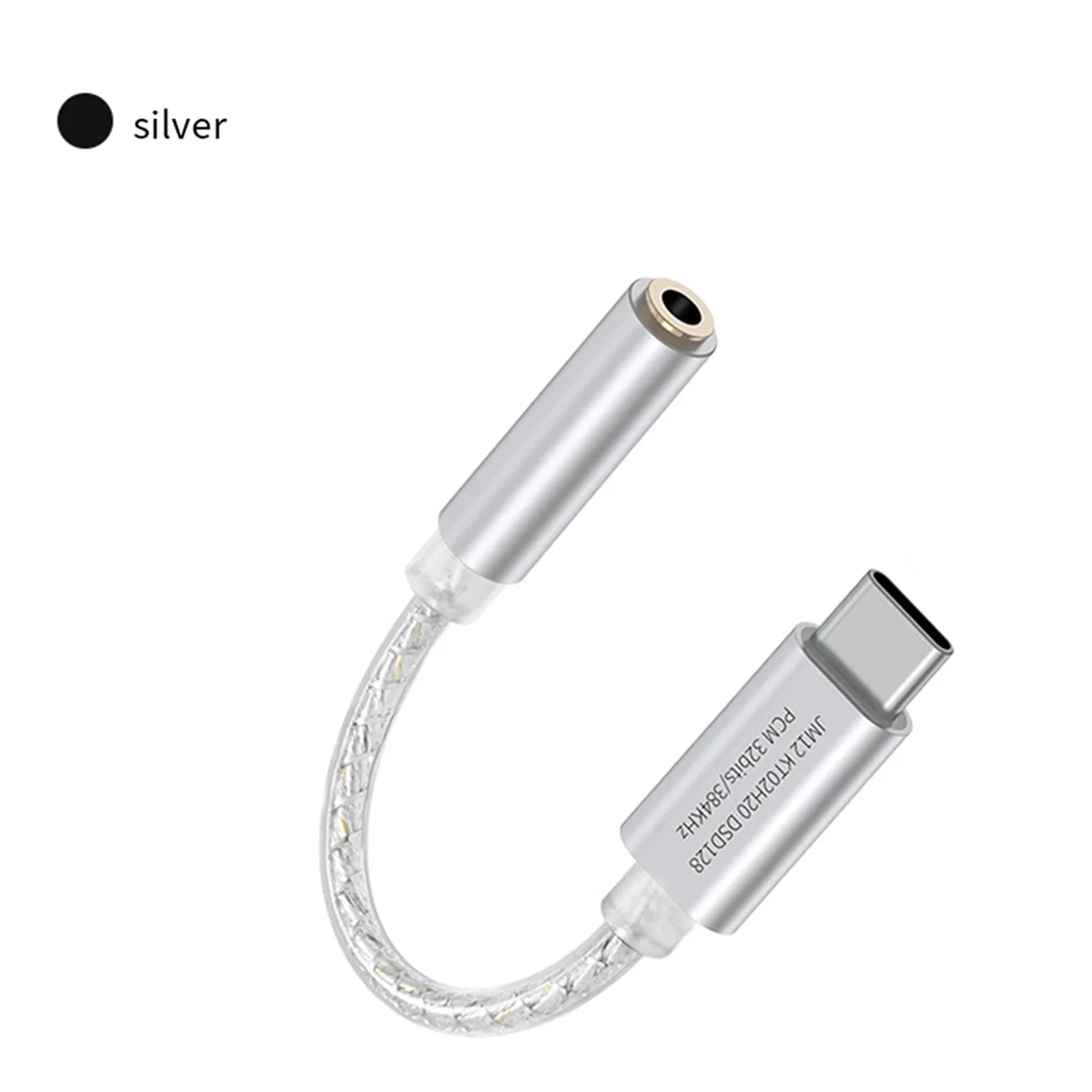 JM12 Cyfrowy Adapter Dekodujący Audio Wzmacniacz Słuchawkowy Mały Ogon KT02H20 TYPEC do 3.5mm