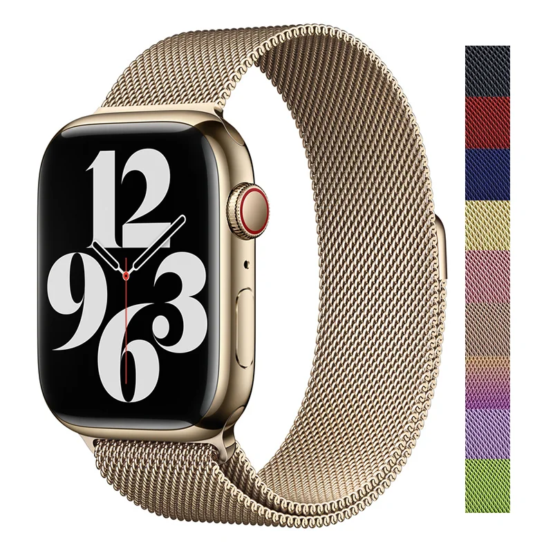 Milanese Strap For Apple Watch Band Ultra 2 49mm 44mm 40mm 45mm 41mm 38mm 44mm Bracelet Strap For iWatch Series 9 3 6 5 SE 7 8