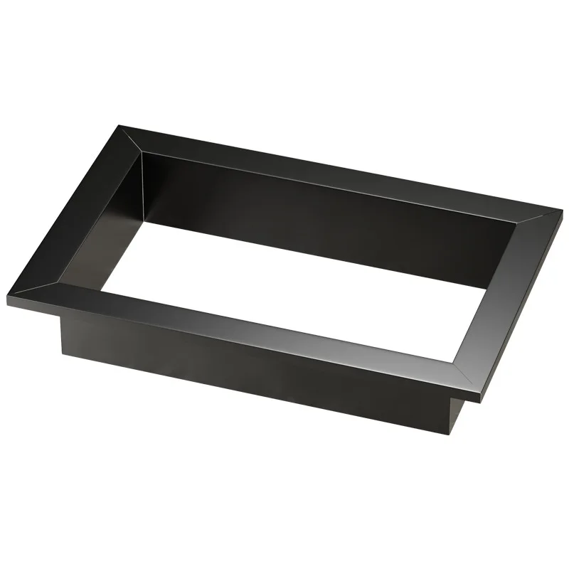 

Embedded countertop direct throw waste paper mouth decorative cover stainless steel trash can household square kitchen