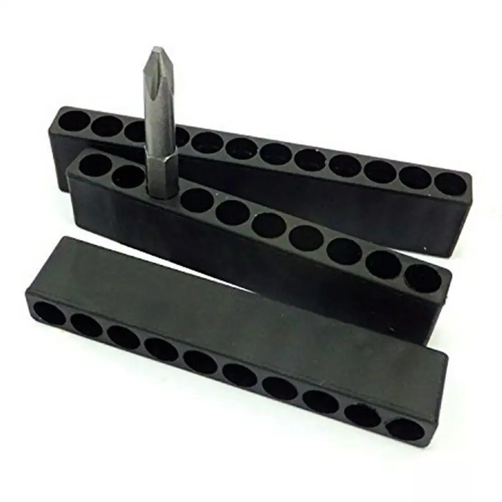 6/10/11/12 Holes Drill Bit Storage Case Screwdriver Head Holder Hex Shank Screwdriver Bit Holder For 6.35mm/ 1/4