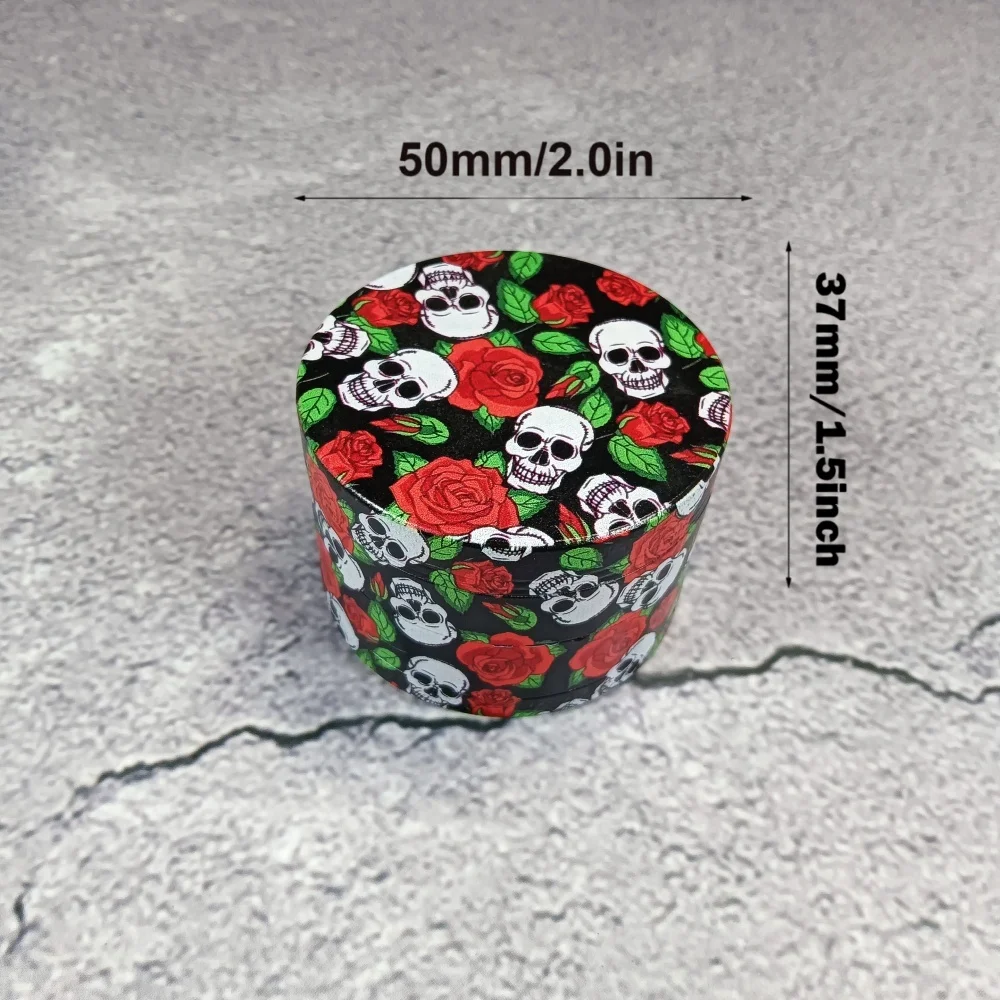 2 بوصة 50 مللي متر الجمجمة الكرتون المعادن عشب طاحونة العشب السيجار التبغ الفانيليا برعم طاحونة 4-Layers مطحنة هاون التدخين السجائر أداة