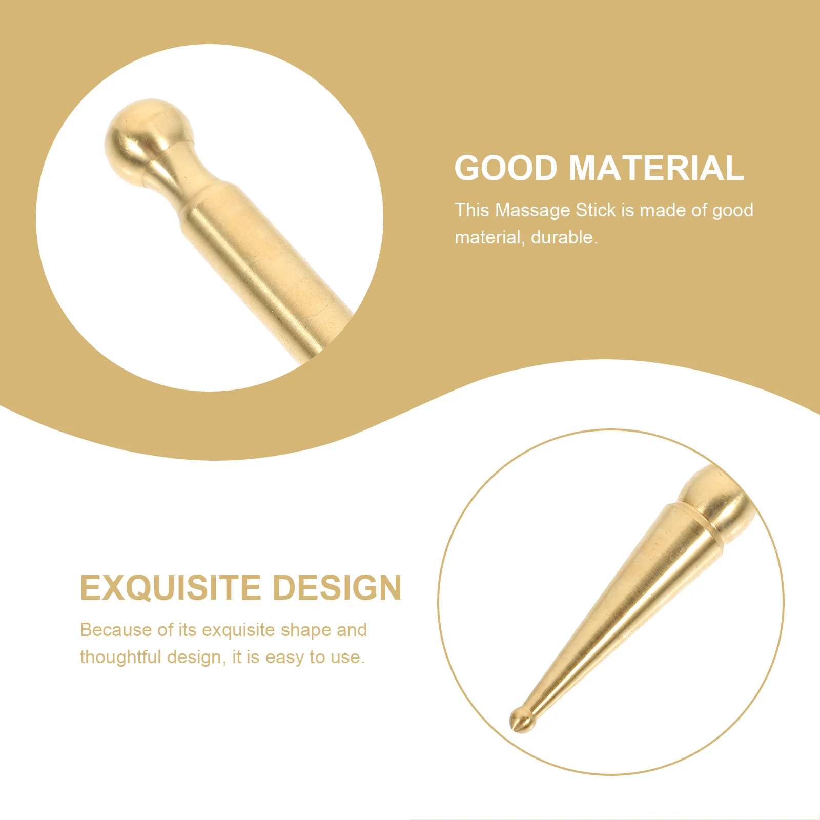 

Маленькая акупрессурная ручка, латунный массажер для тела, универсальный удобный портативный многофункциональный массажер для тела, прочный, для ежедневного использования