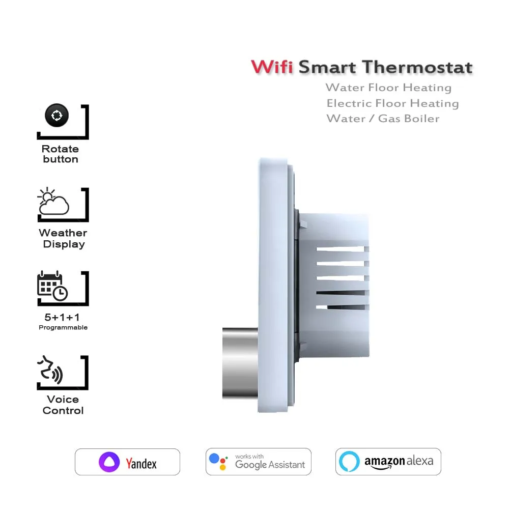 Thermoregulator for warm floor GA/GB/GC for Water Heating/ Electric Heating/ Gas Boiler Heating，tuya wifi Programming thermostat