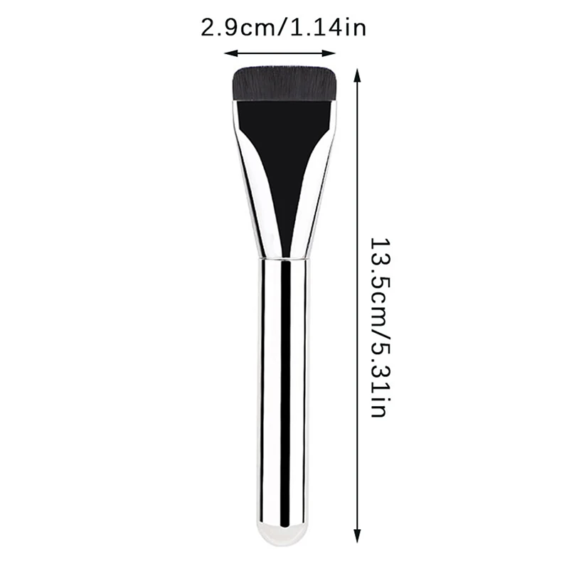 فرشاة كريم أساس رفيعة للغاية، فرشاة وجه خفيفة الوزن ورقيقة، فرشاة كونتور مسطحة، فرش مكياج كريم الأساس #6