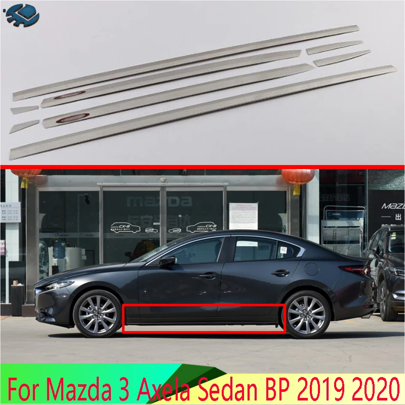 

Для Mazda 3 Axela Sedan BP 2019 2020 автомобильные аксессуары автомобильные аксессуары из нержавеющей стали боковая дверь молдинг накладка