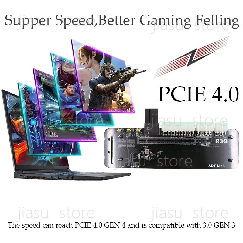 M.2 NVMe edge to PCIe x16 connector ADT-Link PCIe x16 to M.2 NVMe eGPU Adapter R43SG 4.0 eGPU for NUC / ITX / STX / Notebook PC