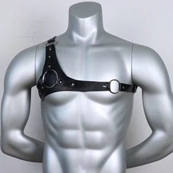 Men's Leather Underwear Sex Chest Harness Men's Adjustable Orgy Gay Costume BDSM Fetish Full Body Harness Festival Orgy Clothing