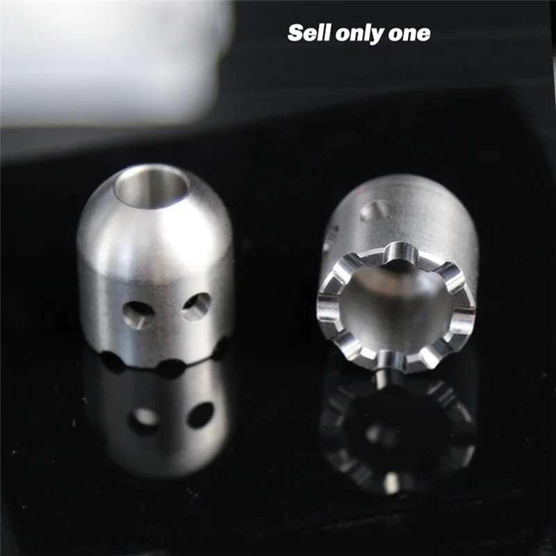 -A90P Mini Buckle Portable Light Stainless Steel Cute Ghost Shaped Beads For Umbrella Rope Outdoor Beads