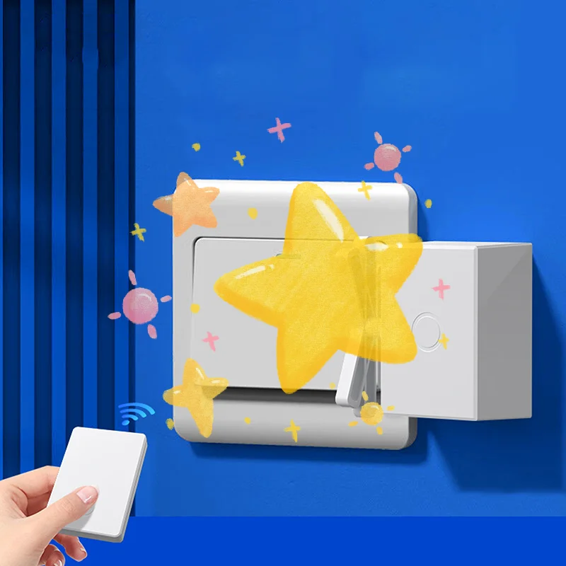 1 مجموعة خالية من الأسلاك اللاسلكية للتحكم عن بعد إيقاف/تشغيل أداة التلقائي زر انتهازي كسول التحكم عن بعد ضوء إيقاف مفاتيح زر #1