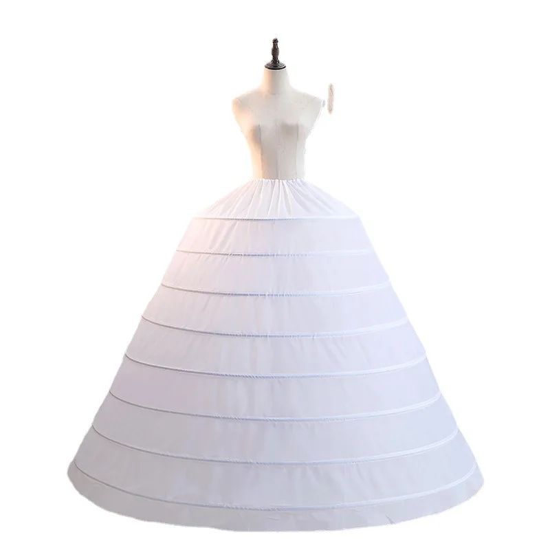 New 8-Circle Super Puffy Wedding Dress Crinoline Fishbone Slip Dress Dress Performance Pannier Bridal Extra Large Canopy