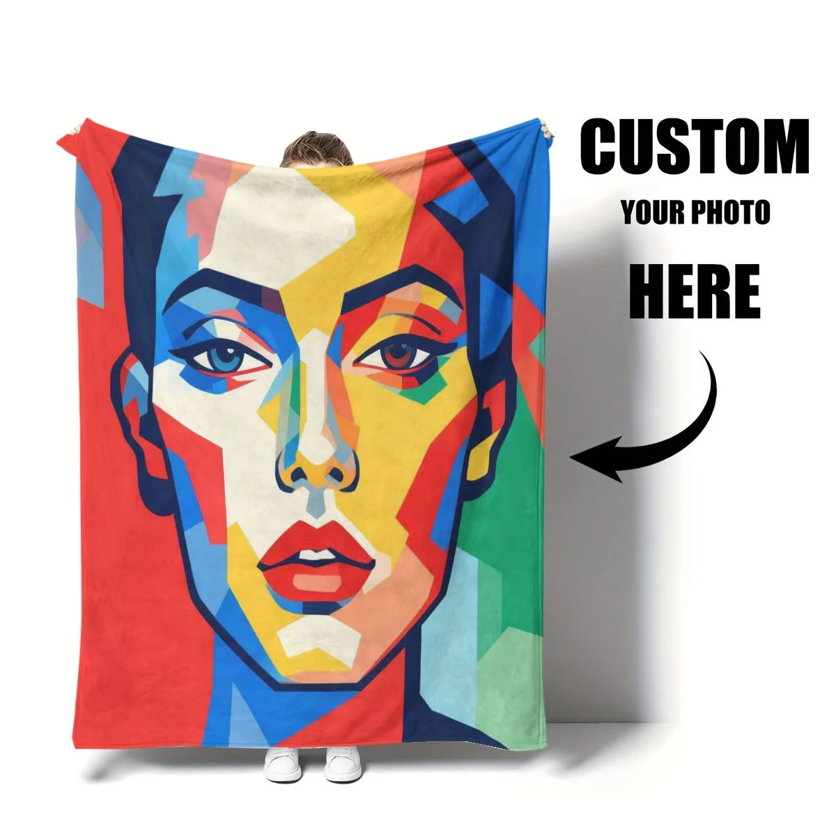 Benutzerdefinierte Winter-Plüsch-Flanelldecke, weich, warm, dick, gemütlich, Foto, anpassbar, perfekt für Sofa, Bett, Büro, Nickerchen, Auto, Reisen