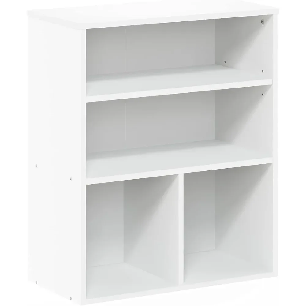 Pasir 3 Tier Display Bookcase, White comodas con cajones  glass cabinet  muebles de baño  cajonera