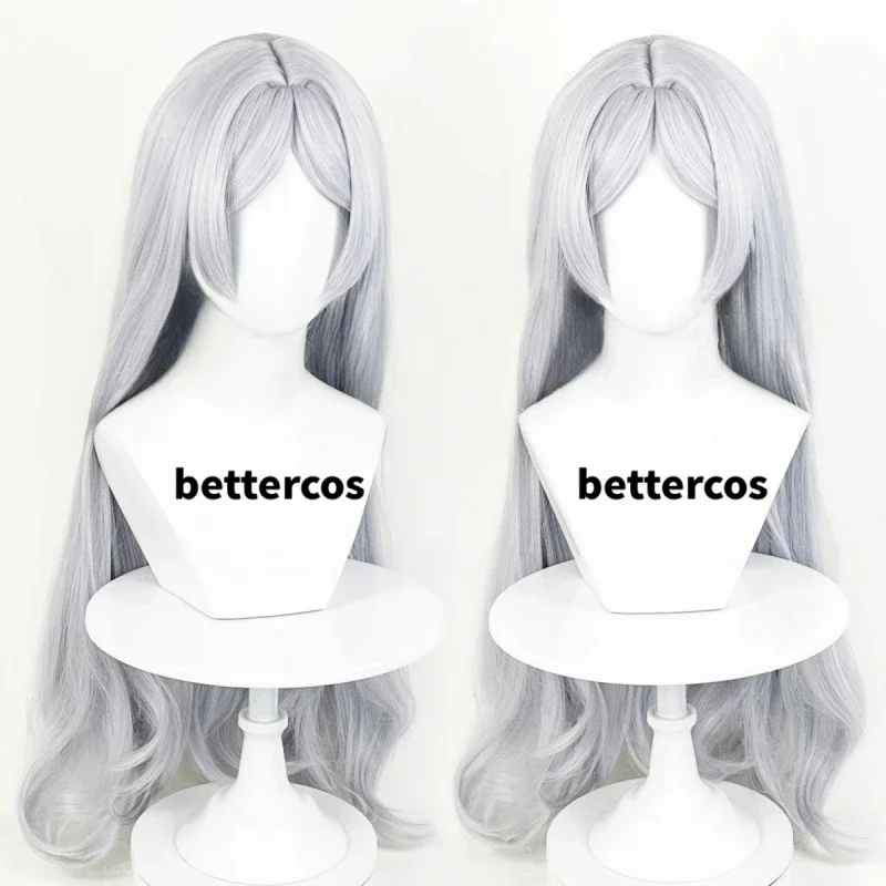 Frieren Cosplay Wig Anime Frieren At The Funeral 85CM Long Silver White Wigs Heat Resistant Synthetic Wigs image 2