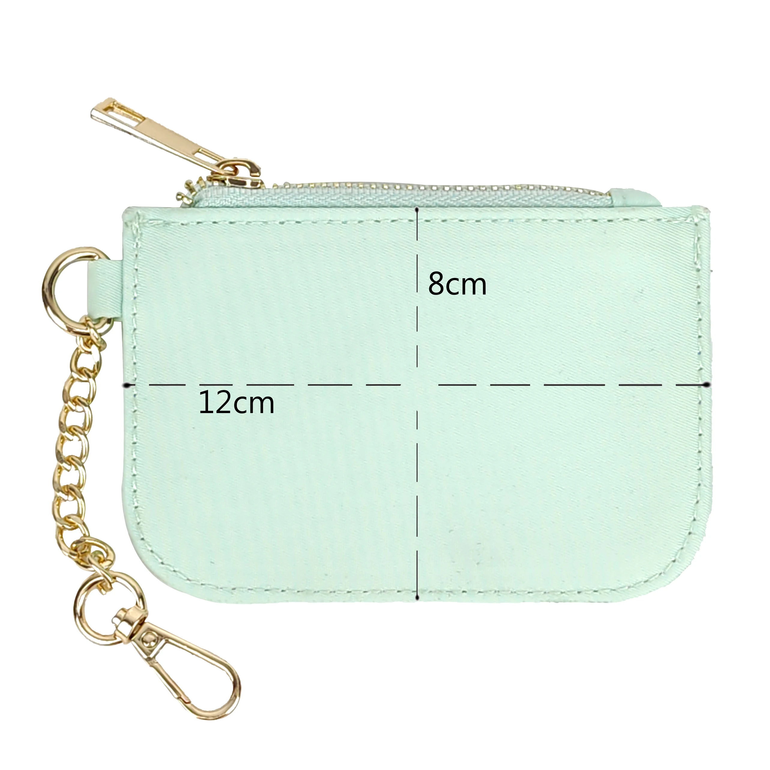 2024 Hot Selling Style Solid Color Nylon Waterproof Small Wallet Card Bag Coin Purse Key Chain Bags Accessories Holiday Gift