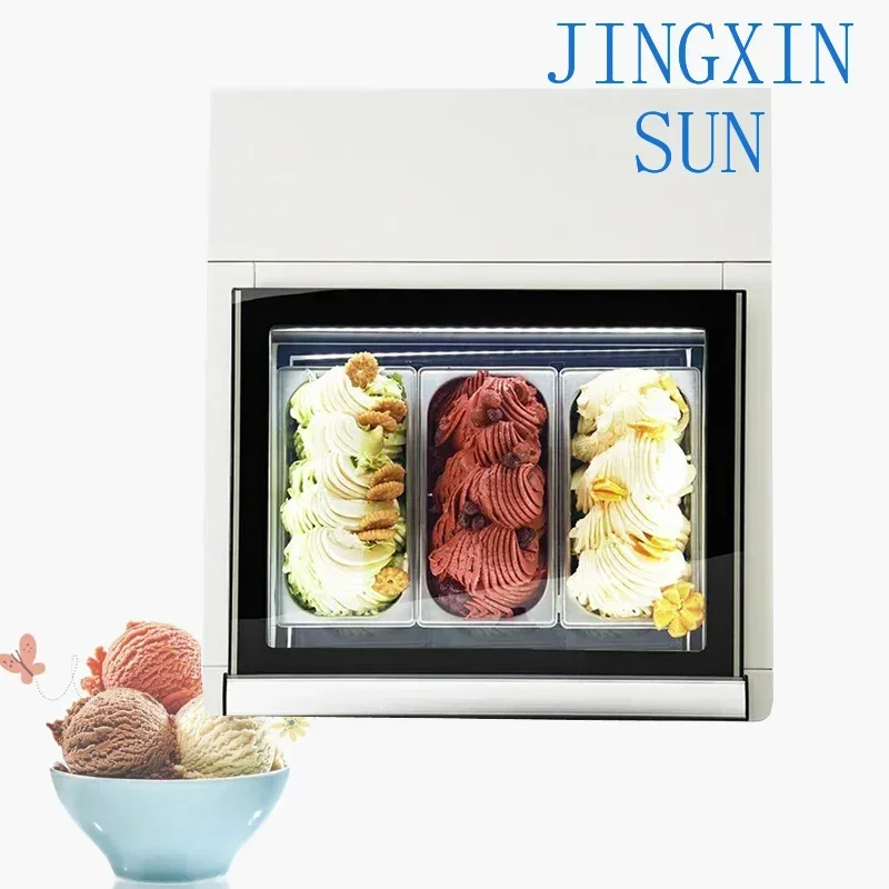 Ice Cream Showcase Luxury Countertop Gelato Display Cabinet Cake Hard Ice Cream Showcase Chiller