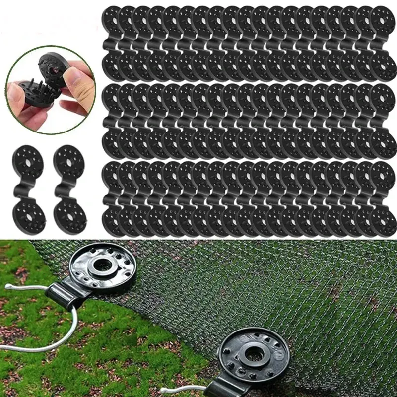 50PCS Awning Plastic Clips Outdoor Shade Cloth Net Clip Camping Garden Tool Garden Buildings Fence Net Fix Clamp Awning Hook