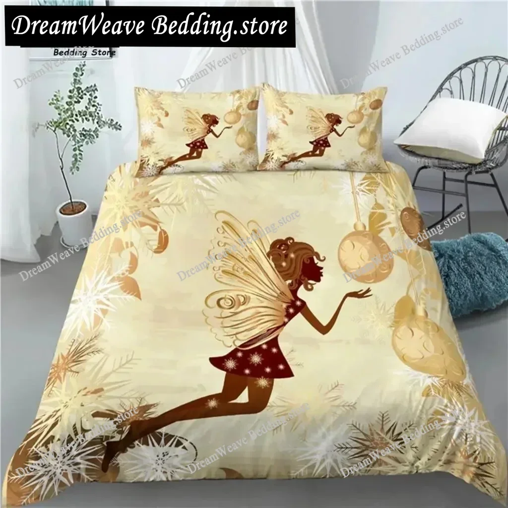 Home Living Luxury 3D Butterfly Girl Print Bedding Set Comfortable EUUSAU Size Home Textileextile Luxury GiftFQH