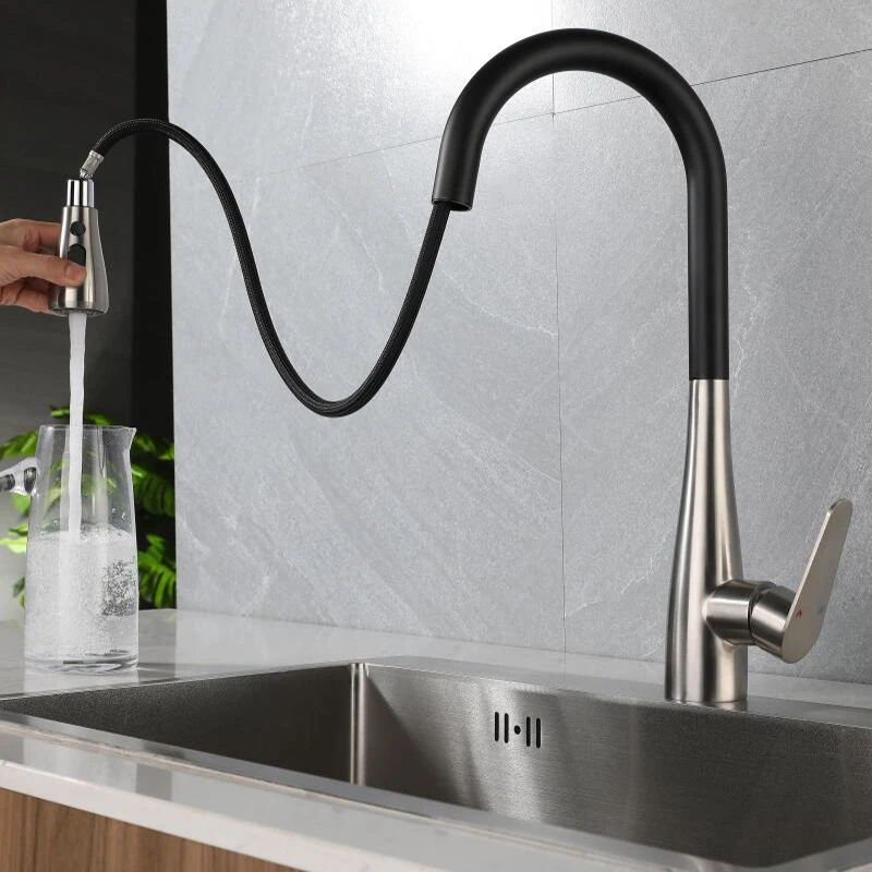 New Fashion Style 304 Kitchen Pull Faucet Hot And Cold Pull Kitchen Faucet Wash Fruit And Vegetable Faucet Sink Pull Faucet