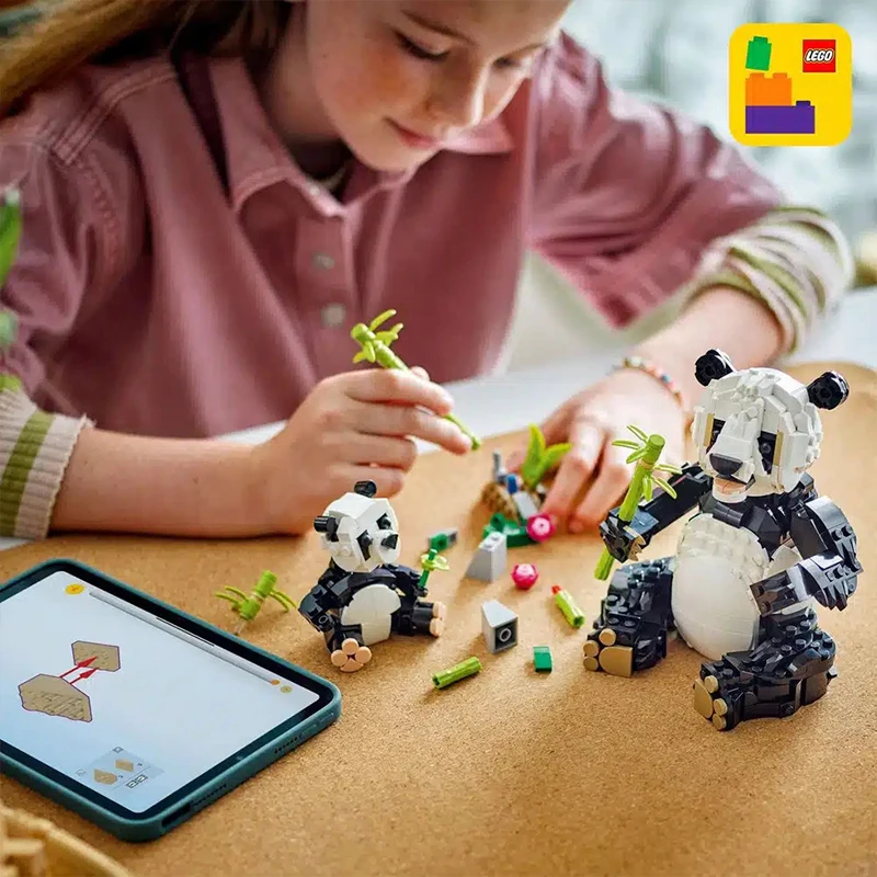 Lego Building Blocks 3 and 1 Animal Series Wild Panda and Cute Rabbit Children's Puzzle Toy Model DIY Toy Children's Gift