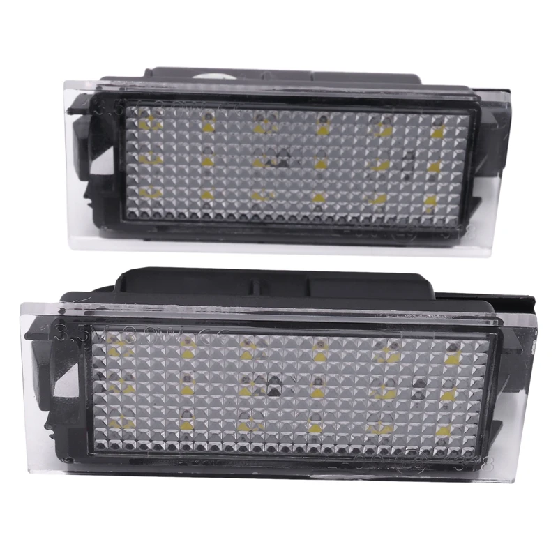 New2Pcs Car LED Number License Plate Light For Renault Megane 2 Clio Laguna 2 Megane 3 Twingo Master Vel Satis