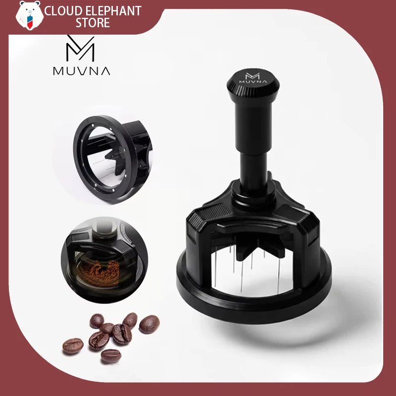 IN STOCK MUVNA Teemo Automatic Rotating WDT Tools Espresso Needle Distributor Anti-Clumping Rotatable Espresso Hand Tampers Gift