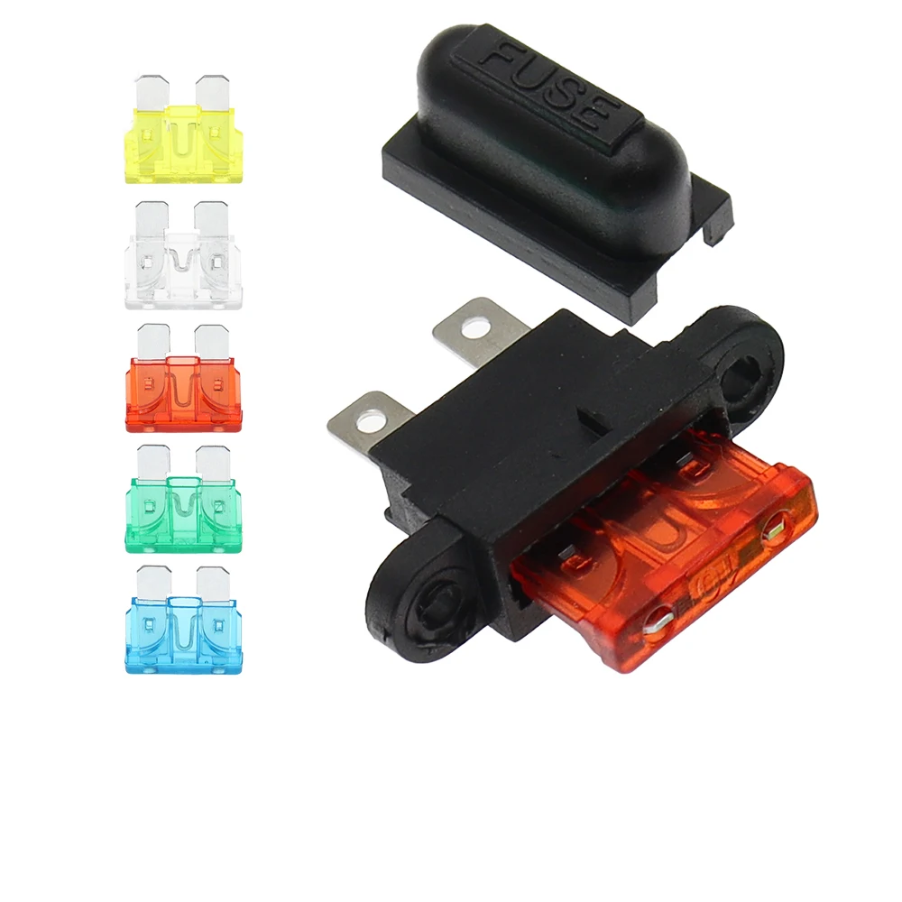 Soquete de fusível médio para carro, base de inserção de fusível, porta-fusível, tipo de solda, caixa de fusíveis