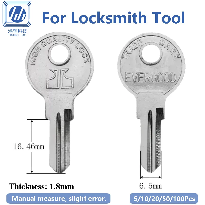 5-100Pcs/Lot Eve-2 Fine Groove Executive Desk Copper Key Blanks Uncut Offset Keys Blank Drawer Anti Oxidation 16.46x6.5x1.8mm