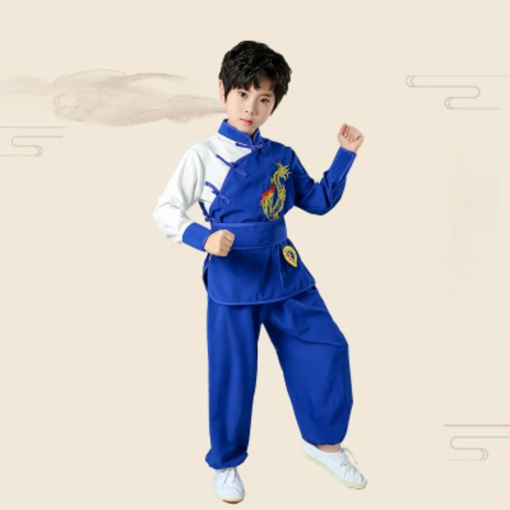 Kids Clothes Children Clothing Ethnic Style Chinese Performance Kung Fu Uniform Boy Set Wushu Suit Cosplay Costumes Stage Girl