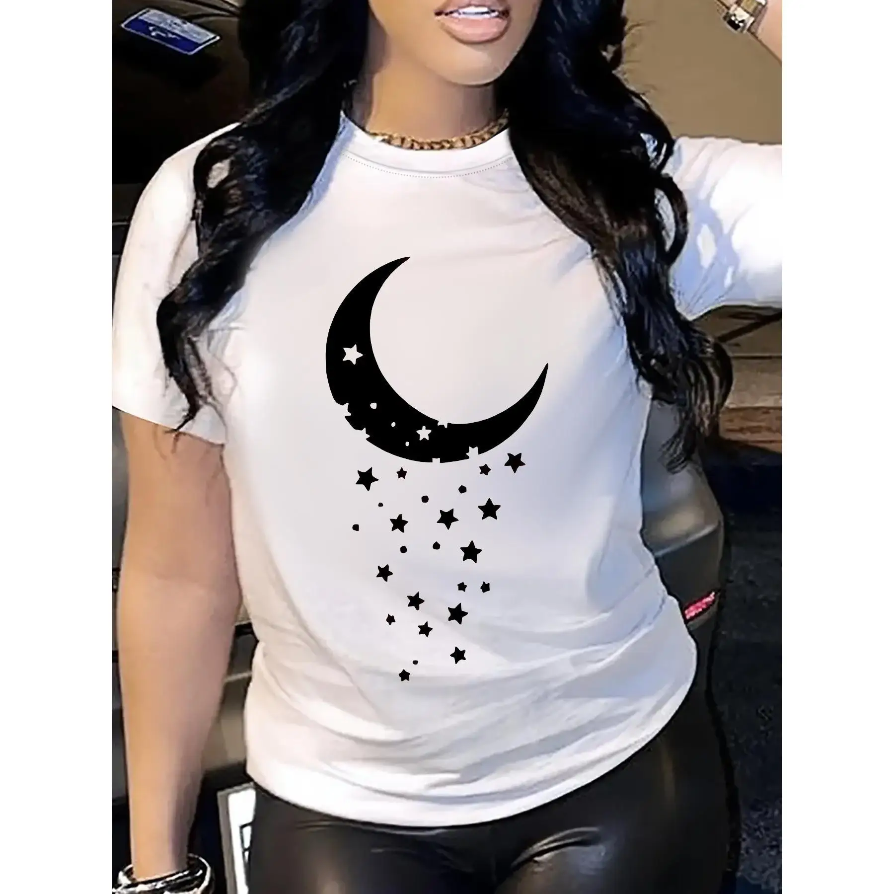 

Cotton Short Sleeve T-Shirt Summer's Short-Sleeved T-Shirt - Comfortable, Breathable, Casual & Sporty for Spring/Summer Top