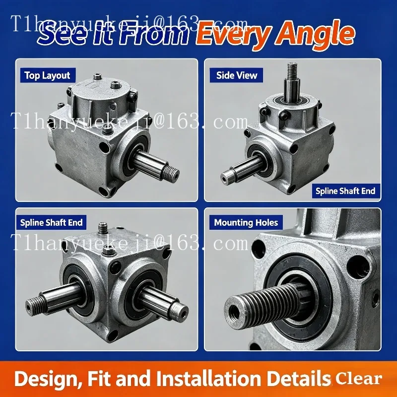 90 degree right angle steering gear 1:1.25 commutator right angle guide box commutation gearbox