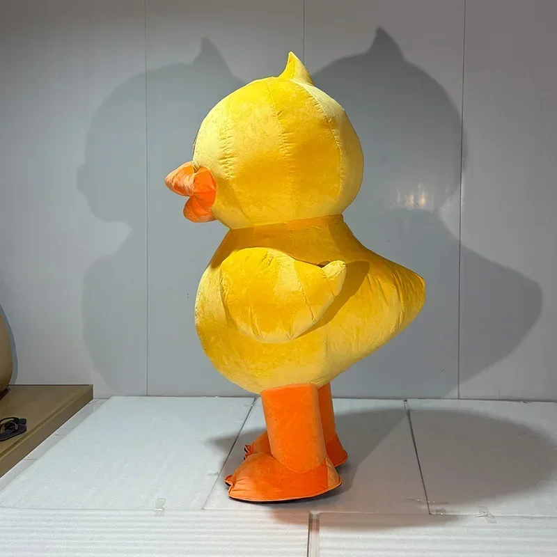 2m/2.6m Inflatable Yellow Duck Mascot Cute Character Adult New Duck Mascot Costume Fancy Dress Halloween Party No Battery